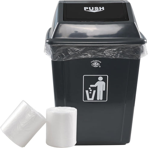 18 Gallon Large Clear Garbage Trash Bags, 70 Counts, Yard Waste Bags