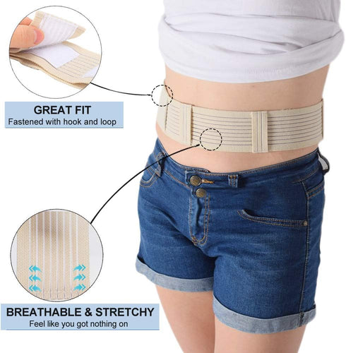 PD Belt Adjustable Abdominal Holder for Peritoneal Dialysis Catheter Supplies, Secure Stomach Peg G Feeding Tube, Large