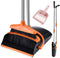 Broom and Dustpan Set with Long Handle for Home Kitchen Room Office Use