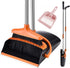 Broom and Dustpan Set with Long Handle for Home Kitchen Room Office Use