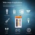USB 9V Rechargeable Battery, Quick Charge in 1.5 Hours, 1200mAh with Type C Port Cable (2-Pack)