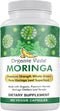 Organic Veda Moringa Leaf Powder Capsules, 1000mg, 360 Count - Pure Natural Moringa Oleifera Dietary Supplement -