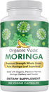 Organic Veda Moringa Leaf Powder Capsules, 1000mg, 360 Count - Pure Natural Moringa Oleifera Dietary Supplement -