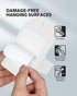 Plastic Broom Holder Wall Mount, 4 Count, White