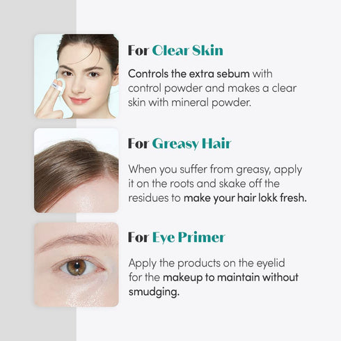 ETUDE Zero Sebum Drying Powder 4g, Korean Lightweight Oil Control Loose Face Translucent Powder