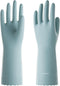 LANON wahoo Skin-Friendly Cleaning Gloves, Unlined Dishwashing Rubber Gloves, Kitchen, Non-Slip, Surf