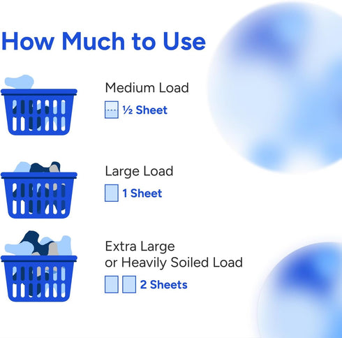 Eco Laundry Detergent Sheets, 30 Sheets (60 Loads), Unscented, Vegan, Hypoallergenic