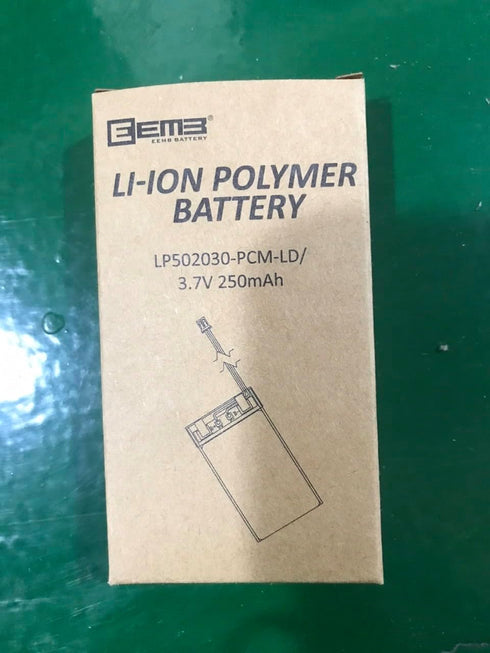EEMB Lithium Polymer Battery 3.7V 250mAh 502030 Lipo Rechargeable Battery Pack with JST 2.0mm Connector