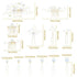 inSowni 26 Pack Gold Flower Pearl Wedding Bridal Hair Side Combs + U Shaped Hair Pins Clips for Women, Girls