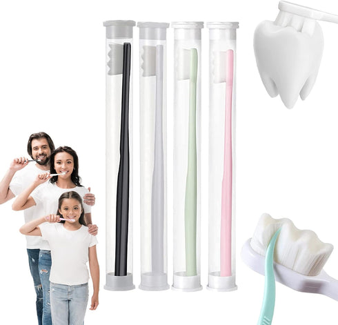 Gvirohzy BREVI Nordic-Inspired Premium Nano Toothbrush, Extra Soft with 20000 Soft Bristles, Micro