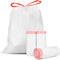 15-18 Gallon Drawstring Trash Bags, 102 Count Ultra Large Trash Can Liners, Heavy Duty Strong White Plastic Bags