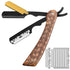 Premium Barber Straight Razor with 100 Single Edge Blades, Stainless Steel Shaver for Men Home & Salon
