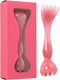 JdLongyuan Pink Resin 2-in-1 Scalp & Body Massager 5-Claw Head Scratcher & Roller