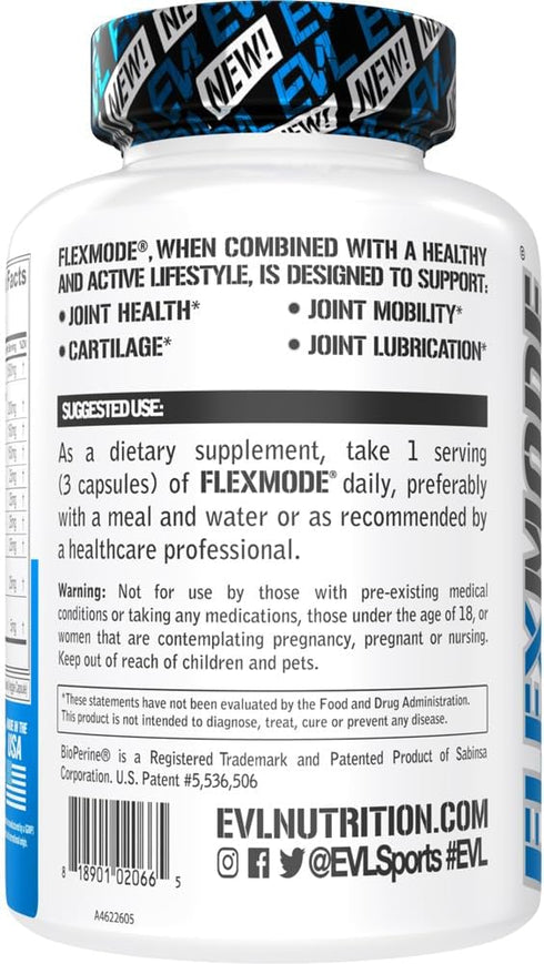 Evlution High Absorption Joint Support with Glucosamine, Chondroitin, MSM - 30 Servings