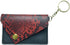 Birth Control Pill Case Snakeskin Print Keychain Envelope Shape (Red)