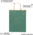 Packaging 8x4x10, 50 Pack Prime Line Green Gift Bags Small, Kraft Paper Bags with Handles for Small Business