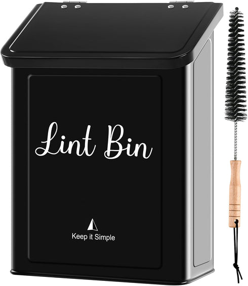 SUBEKYU Metal Magnetic Lint Bin for Laundry Room, Wall Mounted Lint Box