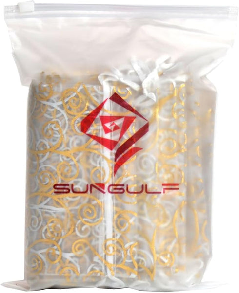50pcs Organza Pouch Bag Drawstring 5"x7" 13x18cm, Strong Gift Candy Bag Jewelry Party Wedding Favor (Gold Silver)