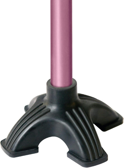 Carex Self Standing Sturdy Non-Slip Rubber, Stabilizing Four Pronged Cane Tip, Black