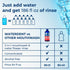 2-in-1 Water Flosser Rinse & Mouthwash - Gum Care Concentrate 1:10, Mint Flavor, Alcohol Free, Fluoride Free (Pack of 1