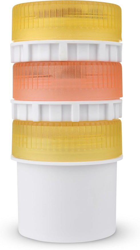 Portable Pill Box with 3 Containers, Small Daily Pill and Vitamin Organizer for Travel or Home Use, Magnetic Attachment