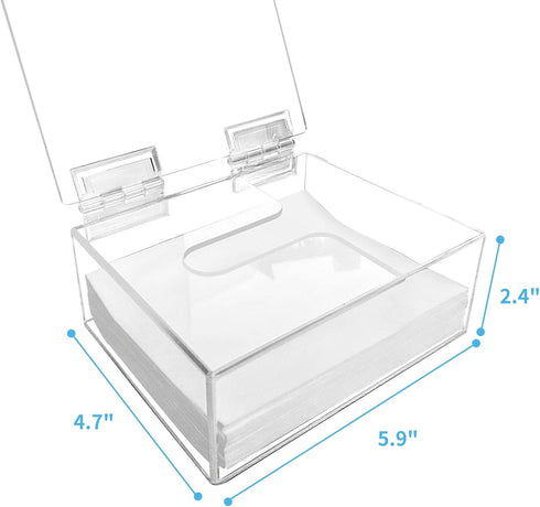 Laundry Detergent Sheets Dispenser, Clear Acrylic Organizer with Lid for Laundry Room