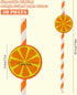 Zyghjort 30 Orange Straws, PCS Orange Striped Paper Straws Disposable Striped Straws Orange and White Paper Drinking