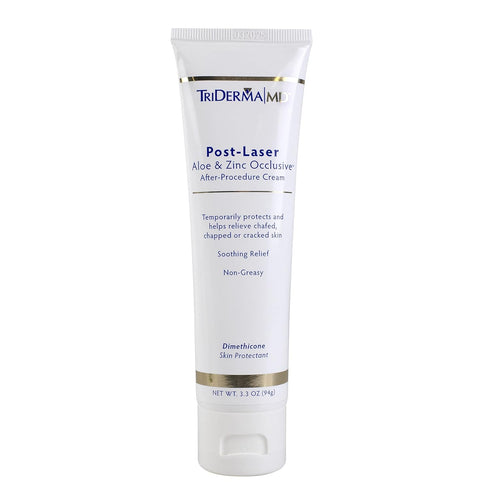 TriDerma Post Laser Aloe & Zinc Occlusive Cream, 3.3 oz for Use After Chemical Peels, Micro-Needling or Laser Treatments