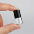 Wresty 25 Pcs Clear Glass Mini Roll On Bottles, Empty Essential Oil Roller Ball Bottles with Black Cap (1ml)