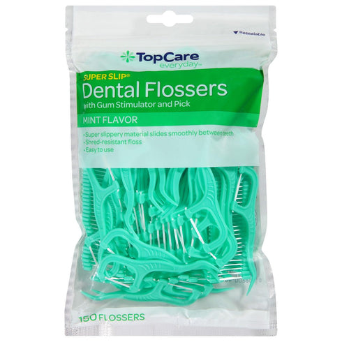 Topcare , Everyday Super Slip Mint Dental Flossers, 150 Count