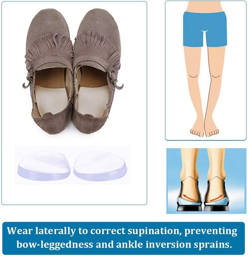 NEPPT Orthopedic Insoles Heel Inserts, Silicone Knee Pads for Women and Men, Corrective Support