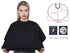 PERFEHAIR Short Makeup Comb Out Cape - Makeup Salon Artist Hair Styling Cutting Barber Cape Apron Bib for Clients, Black