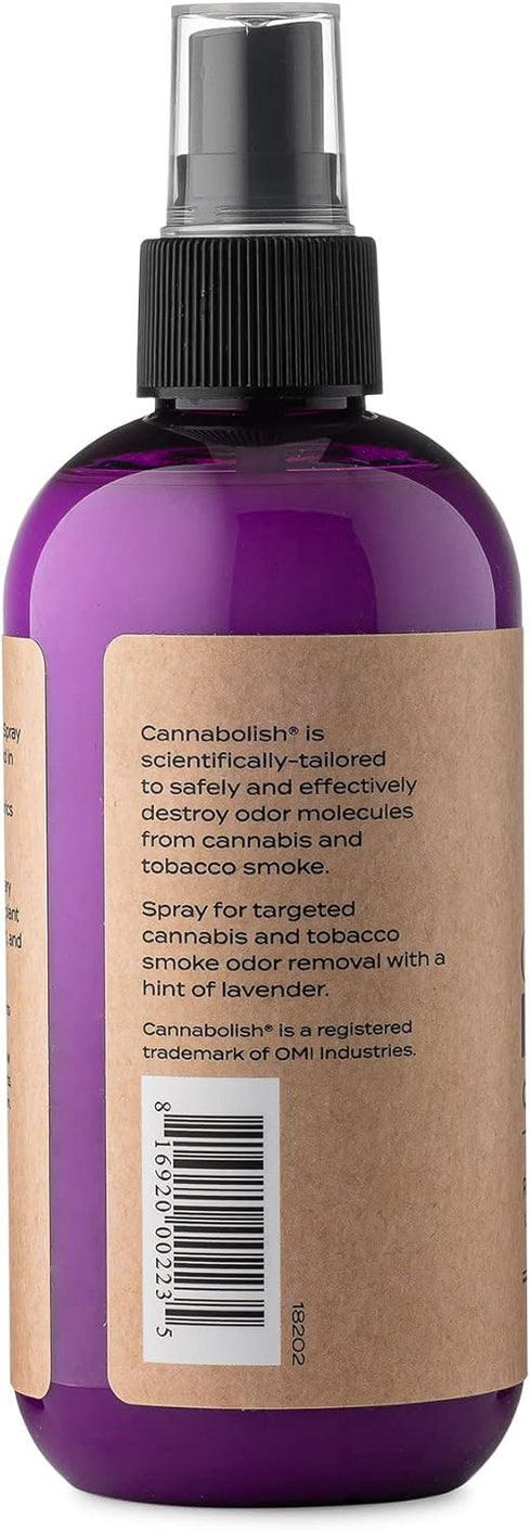 Cannabolish Lavender Smoke Odor Eliminator Spray and Air Freshener, 8 fl oz - Natural Ingredients