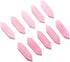 Rose Quartz Crystal 10 PCS Hexagonal Healing Reiki Stone Pendant for Jewelry Making