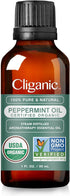 Cliganic Organic Peppermint Essential Oil - 1oz 100% Pure Natural Undiluted for Aromatherapy, Non-GMO Verified
