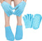 Moisturizing Glove and Sock, Gel Spa Therapy for Hands Feet, Repair Dry Cracked Skin, 4 PCS (Blue)