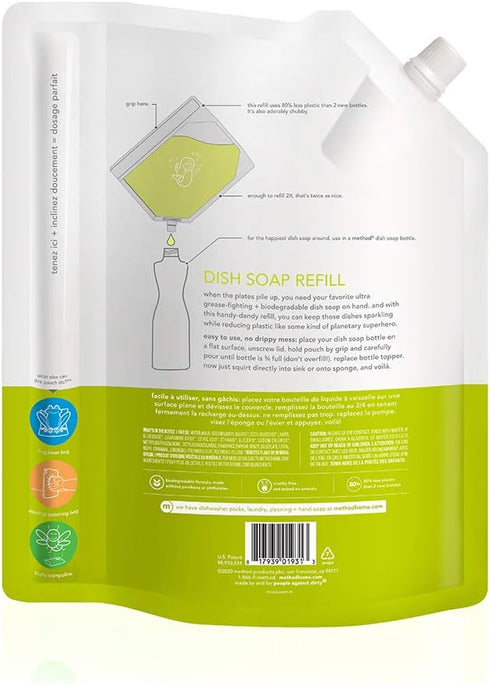 Method Dish Soap Refill, Lime + Sea Salt, 36 Fl Oz