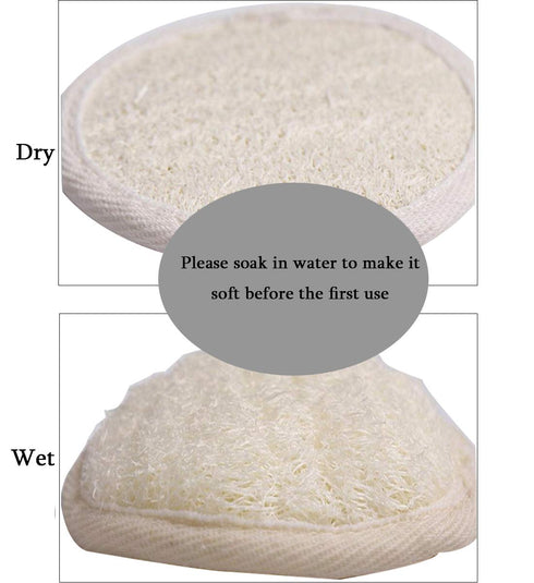 Loofah Sponge Exfoliating Facial Cleaning Pads, 10 Packs Natural Loofa Face Scrubber for Men Women Bath Spa Cleansing