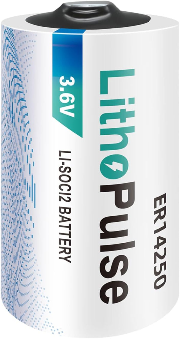 LithoPulse ER14250 1/2AA 3.6V Lithium Battery 1200mAh for Water Electricity Gas Meter PLC