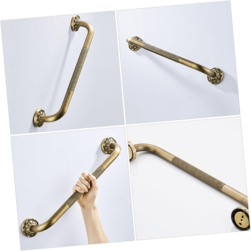 INOOMP Copper Core Bathroom Grab Bar Non-Skid Handrail Support for Bathtubs and Showers Wall-Mounted Safety Rail