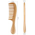 Onedor Handmade 100% Natural Green Sandalwood Hair Combs - Anti-Static Natural Hair Detangler Wooden Comb
