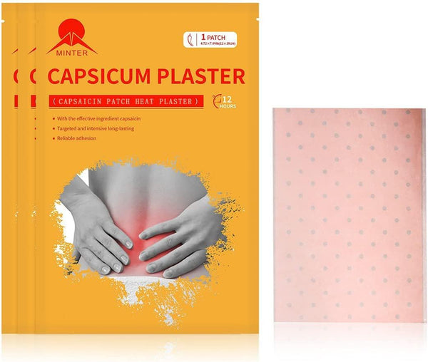 20 Pcs Capsicum Plaster Capsaicin Patch (7.09 * 4.72 in) for Heat Relief