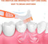 Healifty 4 Pcs Hard Denture Brush - Double Sided Toothbrush for Fake Teeth Cleaning (Orange)