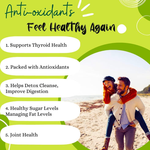 Organic Irish Sea Moss Capsules, Raw Wildcrafted Seamoss Enhanced w/Bladderwrack & Burdock Root Capsules 120 Total Pills Antioxidant Packed. Prebiotic Superfood, Thyroid Support.