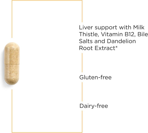 Integrative Therapeutics Lipotropic Complex, 90 Capsules, Liver Support with Milk Thistle, Vitamin B12 & Dandelion Root