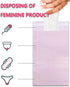 Sanitary Napkin Disposal Bags - Feminine Hygiene Disposal Bags for Tampons and Pads, 100 Pcs Pink