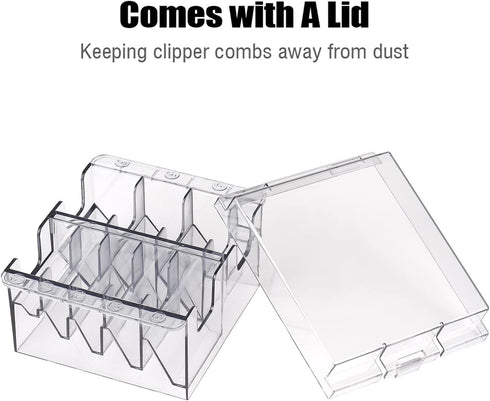 Plastic Blade Organizer for 8 Blades, Storage Case Rack Clipper Comb Holder