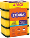 ETERNA Double Action Sponge, Heavy Duty Non-Scratch Scrub Sponge, Ideal for Washing Dishes and Cleaning Kitchen (12