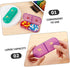 Weekly Pill Organizer Small Medicine Case with Multi-Grid Compartments, Portable Travel Pill Box with Colorful Lid