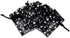 100-Pack 2x2.5 Sheer Organza Drawstring Gift Bags (X-Small) - Metallic Stars (Black/Silver) for Wedding Party Favors,